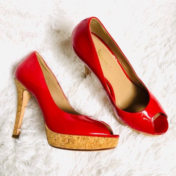 Cole Haan Shoes - cole haan Mariela Peep Toe Cork Platform Pump 9.5